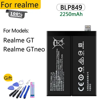 100% Оригинальный аккумулятор BLP849 для Realme GT Realme GT Neo 2250 мАч Высококачественный сменный аккумулятор