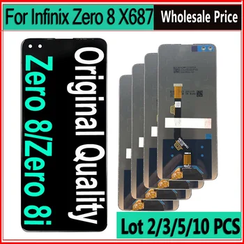 2/3/5/10 шт./лот ЖК-дисплей для Infinix Zero 8x657 ЖК-дисплей с сенсорным экраном и цифровым преобразователем в сборе