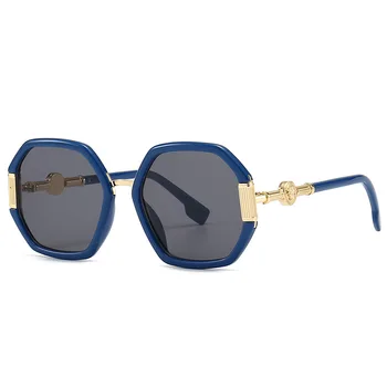 2023 Новые Модные Классические Брендовые Солнцезащитные очки Мужчины Женщины Высококачественные Солнцезащитные очки Дамы Девушки Металлические Ножки Polygon UV400 Gafas De Sol