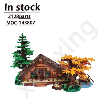 21318 Большой Лесной Дом Совместим с Новым MOC-143807 New Street View Cottage Building Block Модель 12128 Деталей Рождественские Подарки
