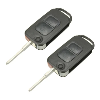 2X Чехол для дистанционного ключа с откидной крышкой и 2 кнопками HU64 Blade FOB Для автомобиля Mercedes Benz A C E S W168 W202