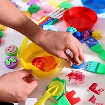 68 шт. набор детских акварельных губчатых кистей для рисования СДЕЛАЙ сам для дошкольников