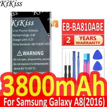 KiKiss EB-BA810ABE 3800 мАч Аккумулятор для Samsung Galaxy A8 (2016) SM-A8100 SM-A810F SM-A810YZ SM-A810S/DS Аккумуляторы + Инструменты