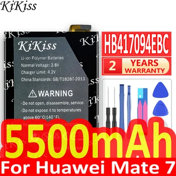KiKiss HB417094EBC Аккумулятор Для Huawei Ascend Mate 7 Mate7 MT7 MT7-TL00 MT7-L09 MT7-TL10 UL00 CL00 5500 мАч Bateria + Бесплатные инструменты