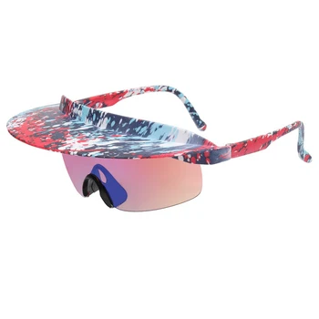 QULSKVIPER Новые велосипедные очки в большой оправе для мужчин и женщин, красочные шляпы, солнцезащитные очки, персонализированные солнцезащитные очки с полями