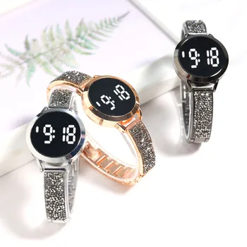 Reloj Mujer Новые женские цифровые часы Модные Роскошные светодиодные сенсорные часы Женские Мужские спортивные электронные наручные часы женские часы