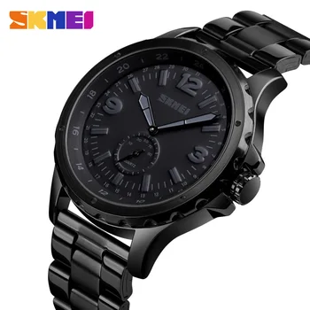 Skmei Новые модные кварцевые часы со стальным ремнем, мужские водонепроницаемые часы для отдыха, Гуанчжоу