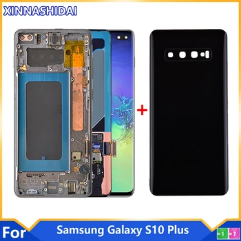Super AMOLED Для Samsung Galaxy S10 Plus G975F/DS ЖК-дисплей С Сенсорным Экраном, Дигитайзер Для Samsung Galaxy S10 + LCD