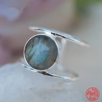 TIEYINY Роскошное кольцо из стерлингового серебра 925 пробы с лунным камнем для женщин, модный ювелирный подарок для вечеринки по случаю помолвки