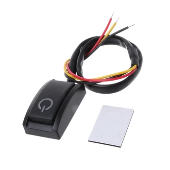 Автомобильный DIY кнопочный переключатель включения выключения светодиодной подсветки DC12V /200mA 2,4 Вт Челнока