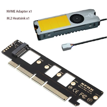Адаптер NVME M.2 NVME SSD К PCIe 4,0x4 Адаптер для Звуковой Карты ПК Pci Express M2 M-Key Адаптер с Медным Радиатором