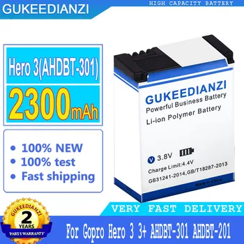 Аккумулятор GUKEEDIANZI Hero 3 емкостью 2300 мАч (AHDBT-301) для GoPro AHDBT-201/301 AHDBT301 AHDBT201 для Go pro Hero3 3 + Батареи