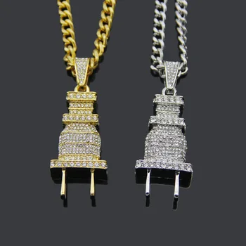 Аксессуары для взрыва на Хэллоуин 2023, хип-хоп рэп-вилка, модное мужское ожерелье, преувеличенные ювелирные украшения с подвесками