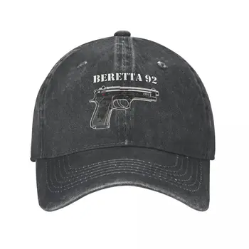 Бейсболка Beretta 92, военные пистолеты, Потертые хлопчатобумажные шляпы, Модная кепка для путешествий на открытом воздухе, Неструктурированная Мягкая кепка Snapback