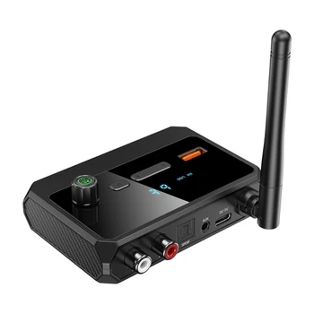 Беспроводной аудиоприемник Bluetooth5.3 С поддержкой АудиоаДаптера U-disk С оптическим разъемом AUX 3,5 мм RCA Для динамиков автомобильных ПК