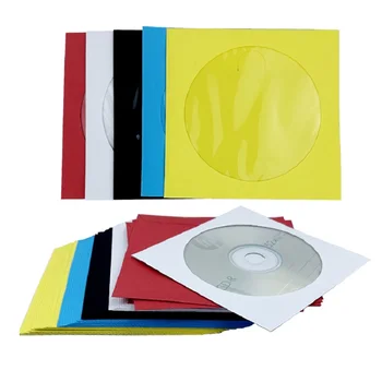 Бумажный пакет для Свадебной вечеринки, Пакеты Для упаковки CD DVD Дисков, 120 г Белой Черной бумаги, 12.5x12.5cm, 100шт