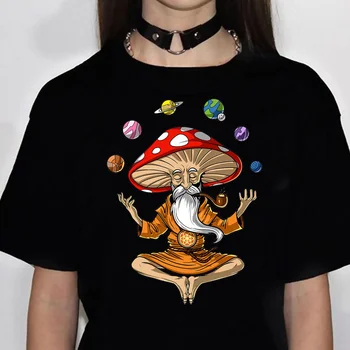 Волшебные грибы, Инопланетные психоделические футболки, женская футболка с комиксами, женская уличная одежда y2k