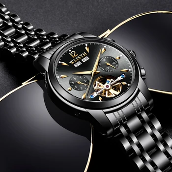 Высококачественные деловые многофункциональные механические мужские наручные часы