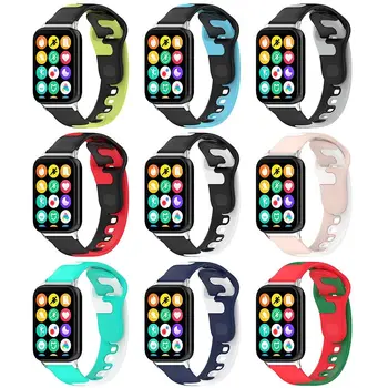 Двухцветный силиконовый ремешок для часов, новые аксессуары, красочный браслет, мягкий креативный ремешок для смарт-часов Xiaomi Band 8 Pro