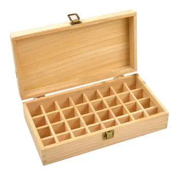 Деревянная коробка для эфирных масел, контейнер-органайзер, прочный легкий вес, отличное мастерство, футляр для хранения из цельного натурального дерева 나무 용기