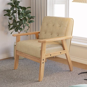 Деревянный скандинавский стул для гостиной, Роскошное дизайнерское кресло для гостиной, обеденное кресло с акцентом, туалетный столик Sillon, Индивидуальная мебель для дома