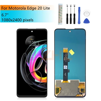 Для Motorola Edge 20 Lite ЖК-дисплей Сенсорный экран дигитайзер в сборе XT2139-1 Запасные части дисплея