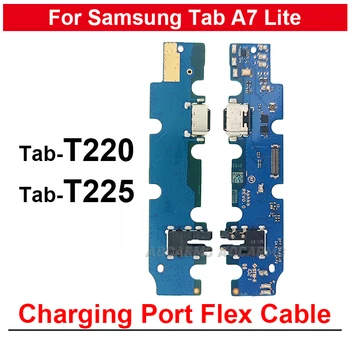 Для Samsung Galaxy Tab A7 Lite SM-T220 T225 Оригинальная USB-док-станция для зарядки, порт зарядного устройства с разъемом для наушников, ремонтная деталь для наушников