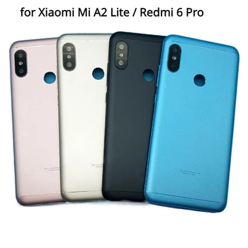 Для Xiaomi Mi A2 Lite/Redmi 6 Pro Задняя крышка аккумулятора Задний корпус Металлическая дверь Держатель лотка для карточек Ремонт Запасных Частей
