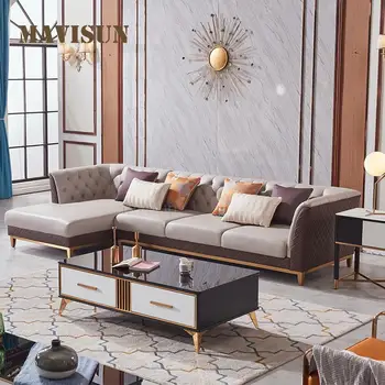 Итальянский антикварный классический стиль, Импортный кожаный Трехместный диван-кресло, Самый большой диван-кровать для больших и маленьких квартир