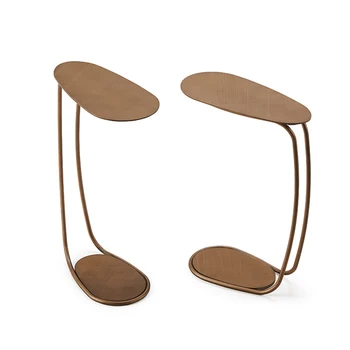 итальянский креативный журнальный столик в минималистичном стиле с-образной формы, металлический простой приставной столик для дивана