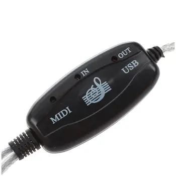 Кабель USB IN-OUT MIDI, конвертер ПК в музыкальную клавиатуру, шнур-адаптер