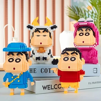 Карандаш Шин Чан, маленький гранулированный строительный блок, модель для сборки, Модные игрушки, головоломка, украшение рабочего стола, подарок на день рождения