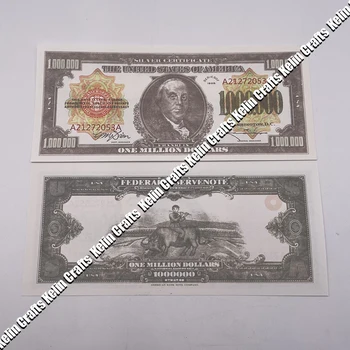 Классические бумажные деньги на миллион долларов США 1928 года, банкноты Бенджамина Франклина, мальчик-буффало, предметы коллекционирования, бизнес-антиквариат.