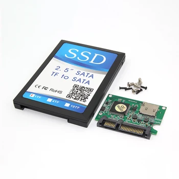 Конвертер-адаптер TF Micro SD в Sata, быстрая передача карты памяти SDHC / SDXC на карту-конвертер Sata 7 + 15P в пластиковом корпусе