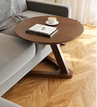 Круглый журнальный столик маленькая прикроватная тумбочка дизайнерский журнальный столик простой маленький письменный стол для мебели гостиной