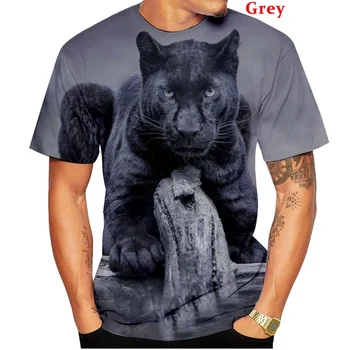 Крутая мужская футболка с леопардом, футболки с 3D принтом животных для мужчин, уличная футболка, мужская одежда Camiseta, мужская одежда