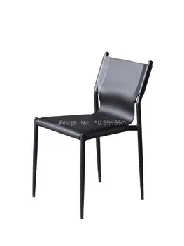 Легкое роскошное складываемое обеденное кресло в итальянском стиле, домашнее современное простое кожаное седло, модель ресторанного стула для кабинета в комнате