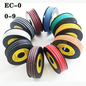 маркер кабеля этикетка EC-0 5000 шт. Маркер провода с номером от 0 до 9 Размер кабеля 1,5 кв. мм Разноцветные ПВХ маркеры кабеля маркер изоляции