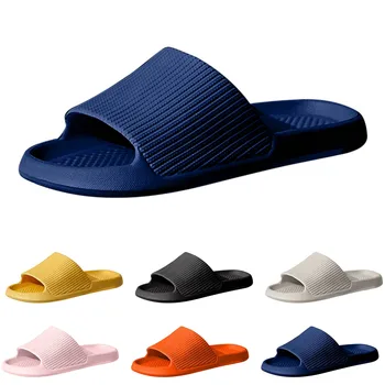 Мужская обувь Модные Летние Домашние Нескользящие Тапочки для ванной Комнаты Быстросохнущие Легкие Тапочки