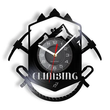 Настенные часы с виниловой пластинкой для скалолазания, Современный дизайн, экстремальные виды спорта, домашний декор, настенные часы для альпинизма, Подарок альпинистам