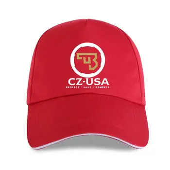 Новая бейсболка Funny Men white, черная 2021, огнестрельное оружие Ceska Zbrojovka, логотип CZ - USA, черный, 2 стороны