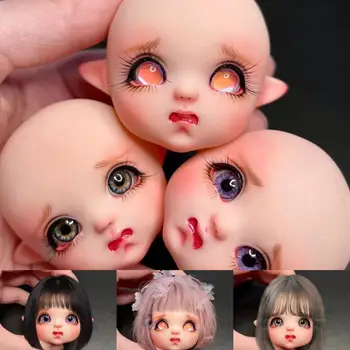Новая голова куклы-эльфа 1/8 с макияжем для тела 16-сантиметровая кукла-девочка с макияжем для девочек и 3D-красочными глазами