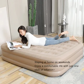 Новая надувная кровать в помещении Домашняя Кровать для кемпинга на открытом воздухе Портативная Приподнятая надувная кровать