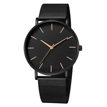 Новые минималистичные мужские модные ультратонкие часы для мужчин, деловые часы с сетчатым ремнем из сплава, кварцевые часы для отдыха, мужские часы, подарки