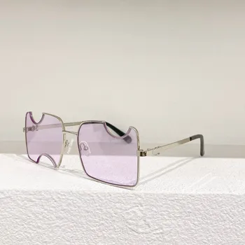 Новые Модные Квадратные Женские Мужские Солнцезащитные очки OW40028U с открытыми отверстиями, Женские БЕЛЫЕ Прямоугольные Ацетатные очки в стиле хип-хоп