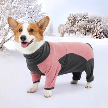 Одежда для собак для маленьких и больших собак, куртка для собак, флисовая одежда для собак, эластичный ветрозащитный комбинезон, зимнее теплое пальто, теплая утолщенная шуба для собак