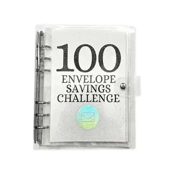 Переплет для конвертов 100 Задач экономии Бюджетная книга Сэкономьте 5050 с помощью денежных конвертов Простая и веселая книга для планирования бюджета