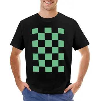Плитка / 002 Футболка в шахматном порядке, футболка, одежда из аниме, футболки на заказ, мужская футболка