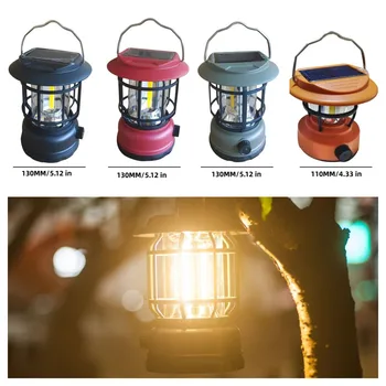 Портативный фонарь, Подвесное Перезаряжаемое оборудование, Уличные Старинные солнечные принадлежности, Зарядный фонарь, лампа для палатки, Водонепроницаемый Кемпинг