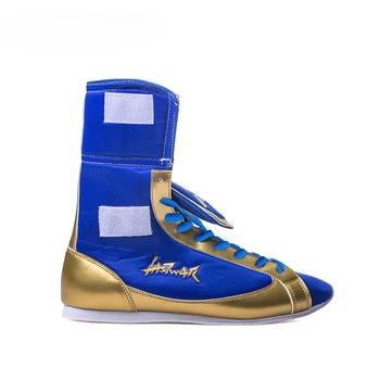 Профессиональная тяжелоатлетическая обувь Мужская Синяя боксерская обувь для мужчин Спортивная обувь высшего качества Мужская профессиональная спортивная обувь борцовские ботинки